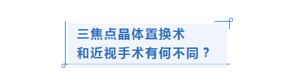 三焦点晶体置换术  和近视手术有何不同？ 