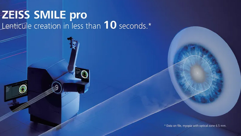 蔡司新全飞秒SMILE pro，开启10秒摘镜时代！